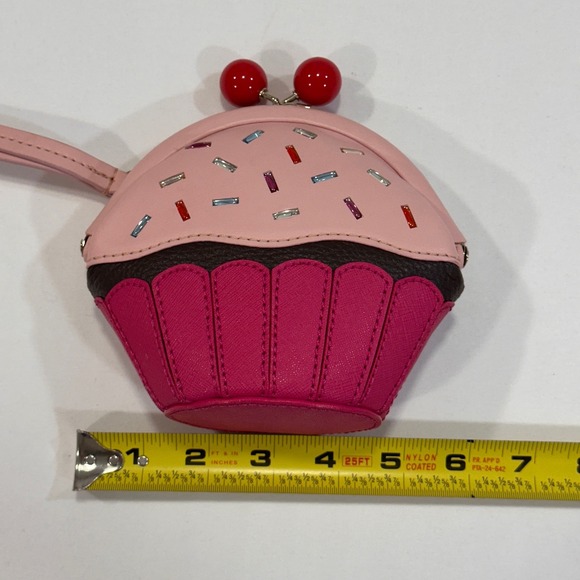 Kate Spade Take The Cake Cupcake Posie Wristlet Pink Crystal Sprinkles | Kitsch - Picture 9 of 9